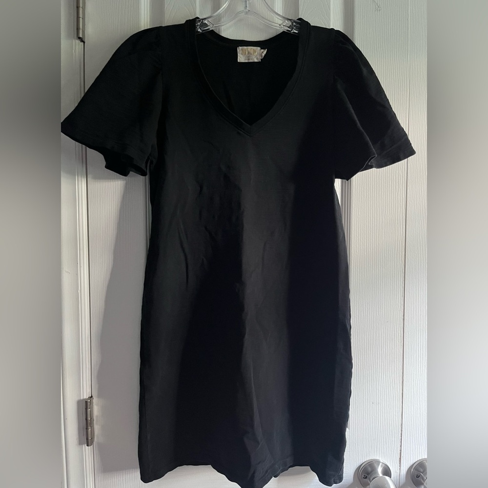 Nation LTD Mallory Black Dress with Flutter Sleeves Small - Picture 4 of 6